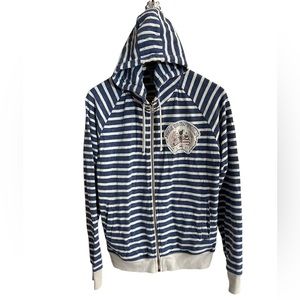 Disney Parks Walt Disney World Striped Full Zip Hoodie Size S Unisex Collectible